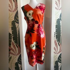 Calvin Klein Vibrant Floral Midi Dress